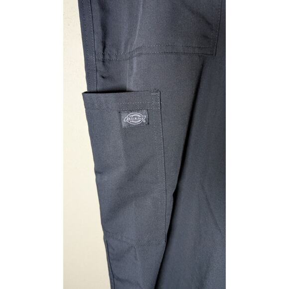 Dickies Women's Plus Black Stretch Flare Leg Drawstring Srubs Pants, XXL - Picture 3 of 12